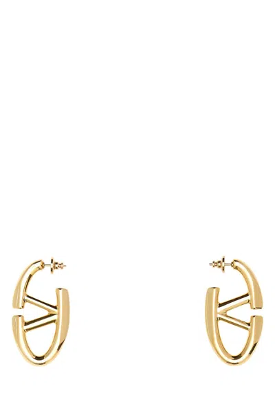 Valentino Garavani Gold Metal Vlogo The Bold Earrings In Oro18