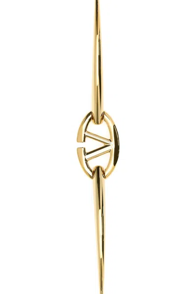 Valentino Garavani Gold Metal Vlogo The Bold Edition Belt