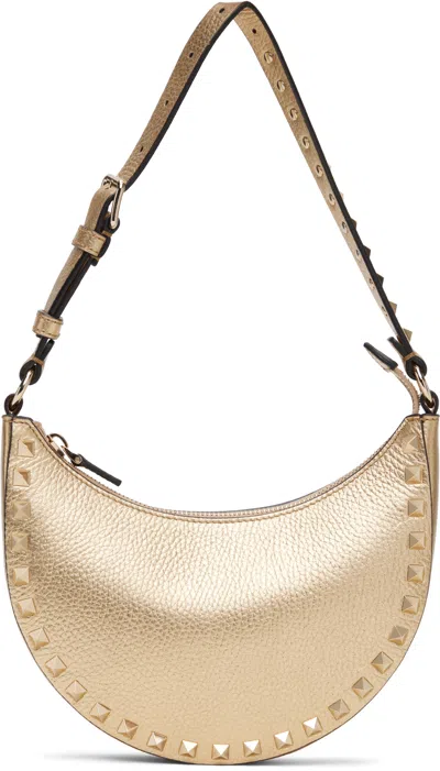 Valentino Garavani Gold Mini Rockstud Bag