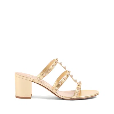 Valentino Garavani Gold Mules