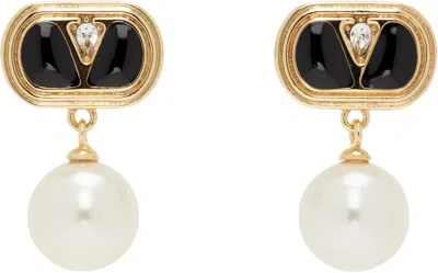 VALENTINO GARAVANI GOLD OVALETTE EARRINGS