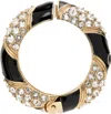 Valentino Gold Pas Plus Mono Single Earring In Rg5 Oro/nero/crystal