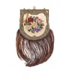 Valentino Gold Plated, Snap Button Closure, Triumph Embroidery, One Compartment, Hook.... In Multi-color