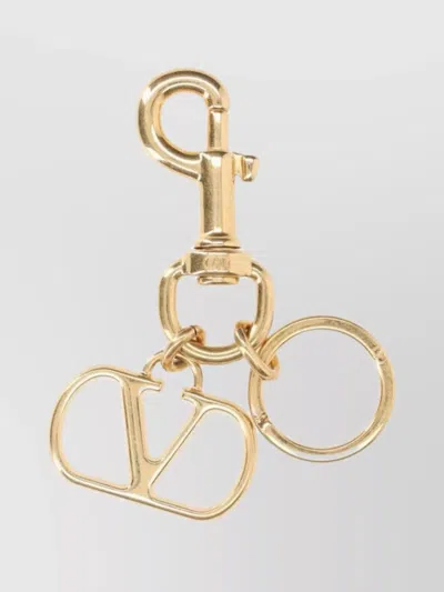 Valentino Garavani Valentino Vlogo Signature Keychain In Gold