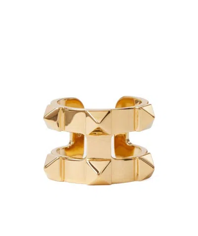 Valentino Garavani Gold-tone Stud Detail Ring In Yellow
