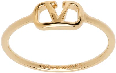 Valentino Garavani Gold Vlogo Ring In Cs4 Oro 18