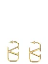 Valentino Garavani Vlogo Signature Metal Earrings Woman Gold Uni In Golden