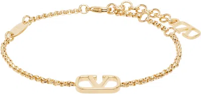 Valentino Garavani Gold Vlogo Signature Metal Bracelet