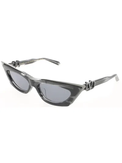 Valentino Goldcut Women's Mini Sunglasses In Gray