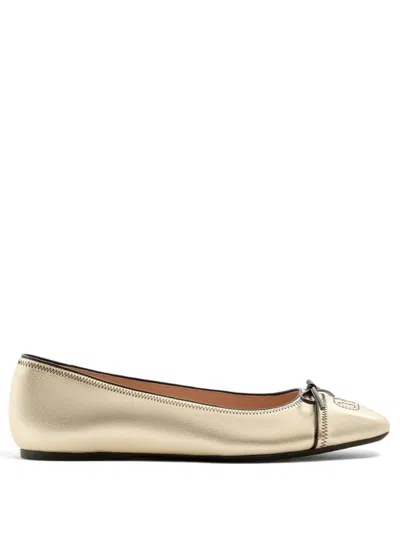 Valentino Garavani Golden Logo Ballet Flats