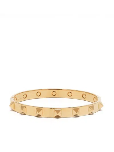 Valentino Garavani Rockstud Bangle Bracelet In Gold