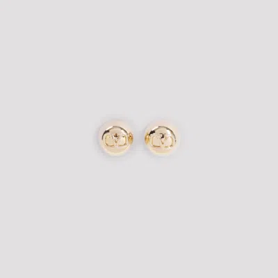 Valentino Garavani Chic Brass Earrings For Women In Silver