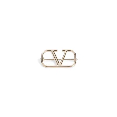 Valentino Garavani Golden-tone Vlogo Signature Brooch