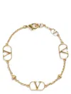 Valentino Garavani Mini Gold-tone Chain With Knurled Sphere And Signature Detail In Gold