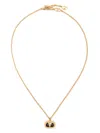 Valentino Logo Pendant Chain-link Necklace In Gold