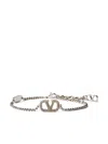 Valentino Logo Signature Chain Bracelet In Metallic