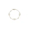Valentino Garavani Mini Gold-tone Chain With Knurled Sphere And Signature Detail In Brown
