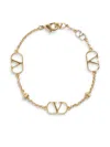 Valentino Garavani Mini Gold-tone Chain With Knurled Sphere And Signature Detail In Gold