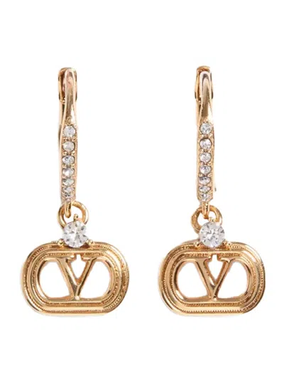 VALENTINO GARAVANI GOLDEN VLOGO SIGNATURE EARRINGS