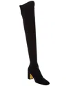 Valentino Golden Walk 70 Canvas Over-the-knee Boot In Black
