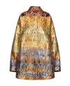 Valentino Golden Wings Multicolor Brocade Overshirt Woman Multicoloured 38 In Multi