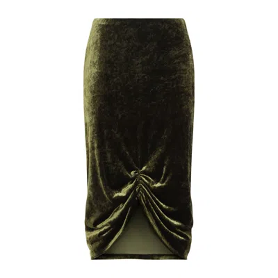 Valentino Viscose Midi Skirt In Green