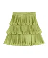 Valentino Green Taffet Skirt In Green