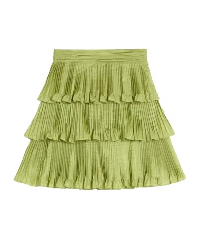VALENTINO VALENTINO	RUFFLED LETTUCE HEM MINI SKIRT
