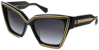 Valentino Grace Grey Gradient Butterfly Ladies Sunglasses Vls-126 A 54 In Multi
