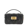 Valentino Grain Leather Mini 'rockstud' Hobo Bag In Black