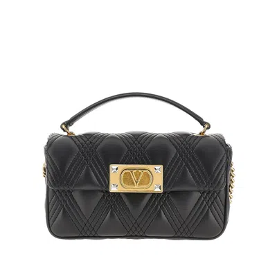 VALENTINO GARAVANI GRAIN LEATHER MINI 'ROCKSTUD' HOBO BAG