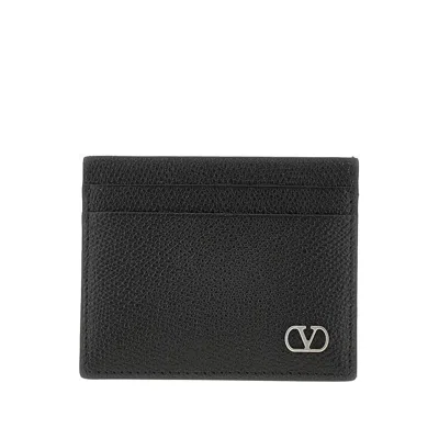 VALENTINO GARAVANI GRAINED LEATHER CARDHOLDER