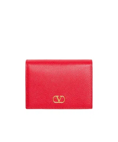 Valentino Garavani Grained Vlogo-signature Wallet