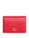 Valentino Grained Vlogo-signature Wallet In Red