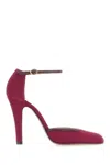 Valentino Grape Suede Pumps