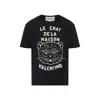 Valentino Garavani T-shirt With Le Chat De La Maison Print In Black