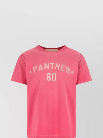 Valentino Graphic Print Cotton T-shirt With Short Sleeves In Red