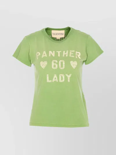 VALENTINO GRAPHIC CREWNECK TOP WITH FRONT DESIGN