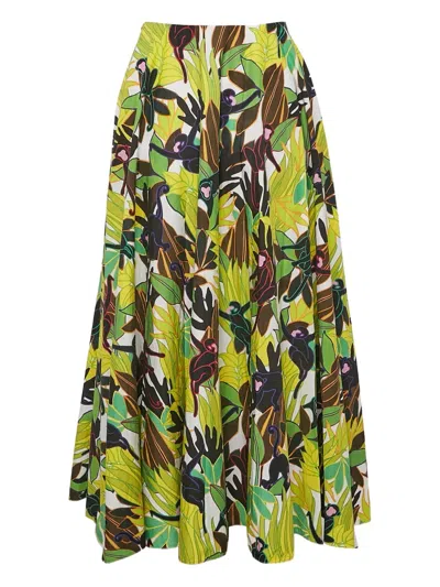 Pre-owned Valentino Graphic-print Cotton Skirt