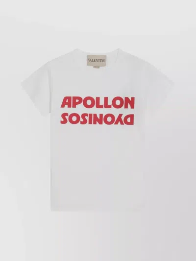 VALENTINO GRAPHIC PRINT CREW NECK SHORT SLEEVE TOP