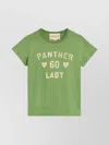 Valentino Playful Printed Cotton T-shirt With Bold Lettering In Green
