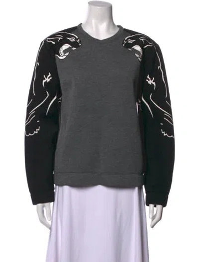 Pre-owned Valentino Graphic Print Crew Neck Sweatshirt In Multicolor