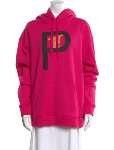 Pre-owned Valentino Graphic Print Crew Neck Sweatshirt In Purple
