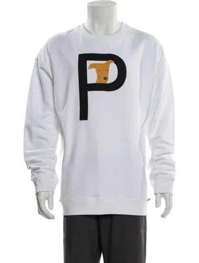 Pre-owned Valentino Graphic Print Crew Neck Sweatshirt W/ Tags In White