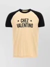 Valentino Sleeve Contrast Graphic Print Crew Neck In Neutral