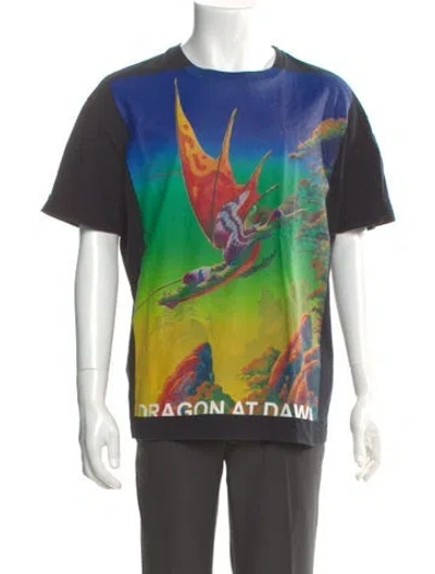 Pre-owned Valentino Graphic Print Crew Neck T-shirt In Green