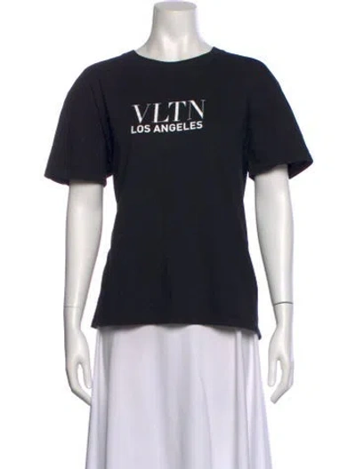 Pre-owned Valentino Graphic Print Crew Neck T-shirt In Multi