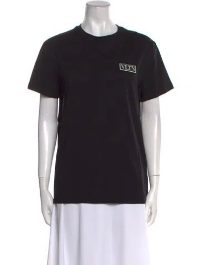 Pre-owned Valentino Graphic Print Crew Neck T-shirt W/ Tags In Black