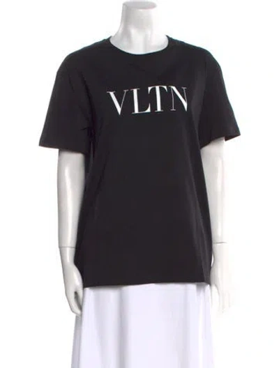 Pre-owned Valentino Graphic Print Crew Neck T-shirt W/ Tags In Black