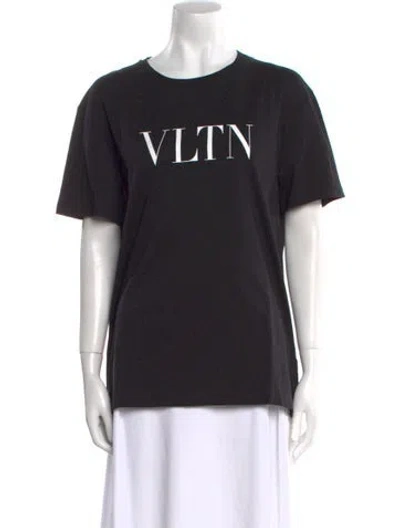 Pre-owned Valentino Graphic Print Crew Neck T-shirt W/ Tags In Black